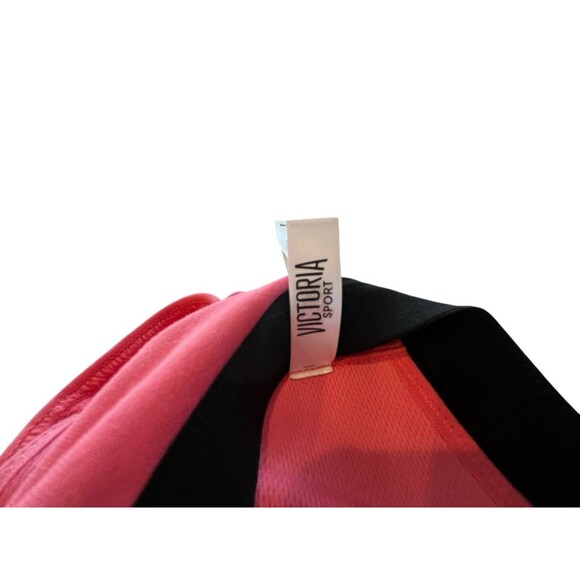 Victoria Secret Knockout Sport Bra Front Zip Underwire Sz 38D Pink & Black - Picture 7 of 8